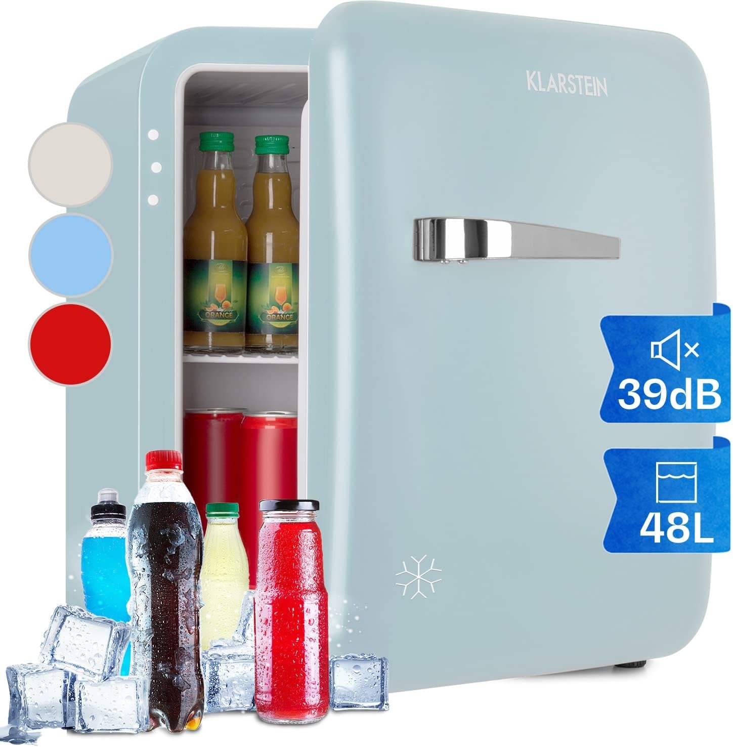 Mini Frigo De Chambre De 48L Pour Snacks Et Boissons, Petit Frigo Top Silencieux, Mini Bar, Petit Réfrigérateur Camping, Mini Frigo Cosmetique, Refrigerateur Avec Étagères Réglables, 0-10°C