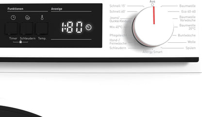 ES-NFA714BWB-DE Machine À Laver À Chargement Frontal/B / 7 Kg / 1400 Tr/Min/Advanced Inverter Motor/Allergy Smart / 15 Programmes Avec Programme Court Aquastop/Blanc