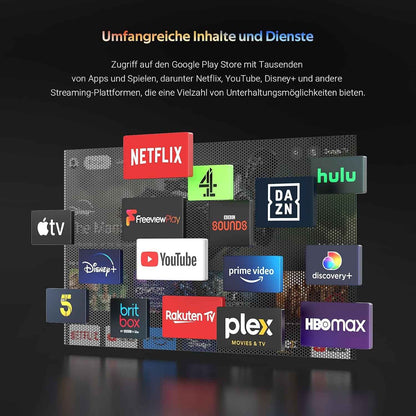 S50 Smart TV 50 Pouces(127Cm), Andriod TV 4K UHD, HDR10, Dolby Audio, Google Assistance, Bluetooth Triple Tuner (DVB-C/S2/-T2), Dazn/Disney+/Netflix/Prime Video/Youtube, Wifi