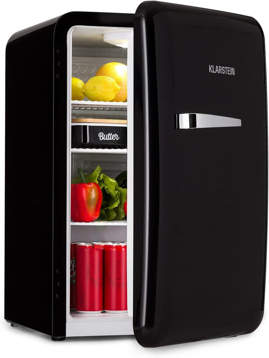 Mini Frigo De Chambre Pour Boissons, Petit Frigo Silencieux, Design Vintage, Mini Bar Intérieur, Bières, Petit Refrigerateur Camping, Bureau, Dégivrage Manuel, Frigo Cosmetique, 0-10°C, 70L