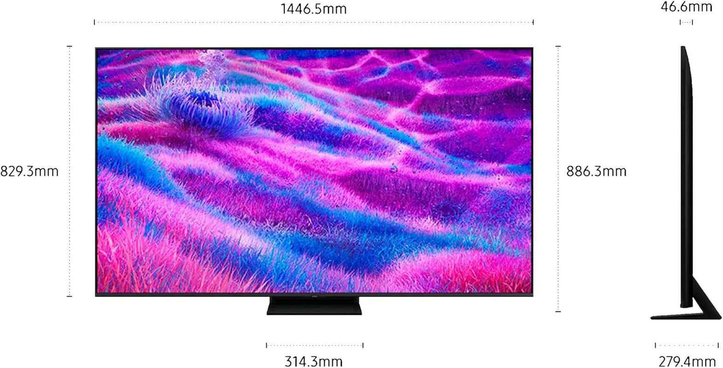 TV AI Mini LED 65 Pouces Neo QLED QN80F 4K Smart TV, Quantum Matrix Core, Processeur NQ4 AI Gen2, Wifi, Airplay, HDR, Q-Symphony, OTS Lite, Knox Security, Gaming Hub, Bixby, Dolby Atmos