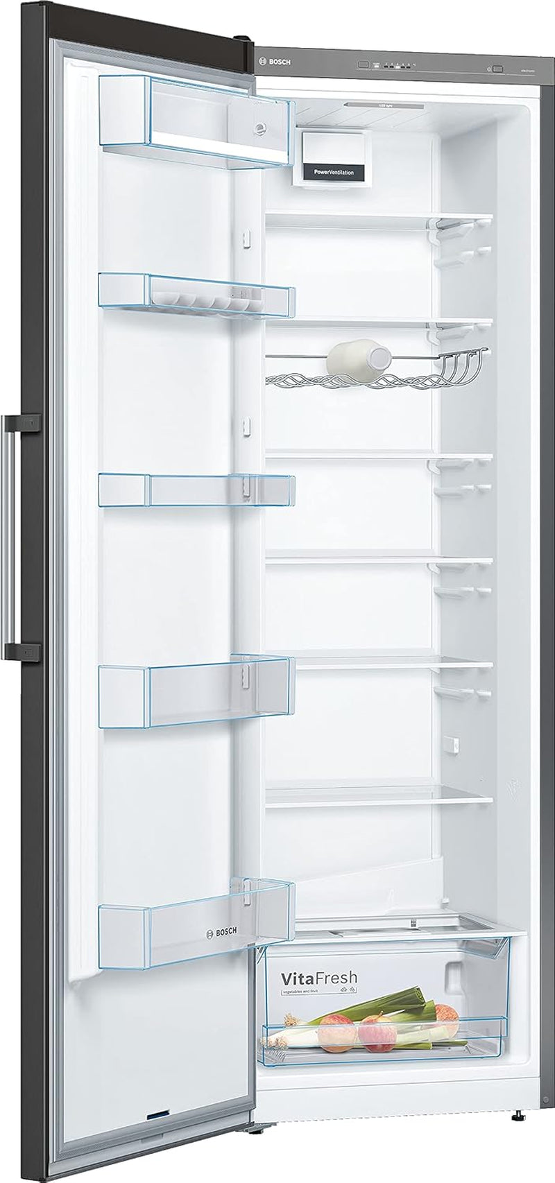 Serie 4 KSV36VXEP Réfrigérateur Autoportante 346 L E Noir, Acier Inoxydable