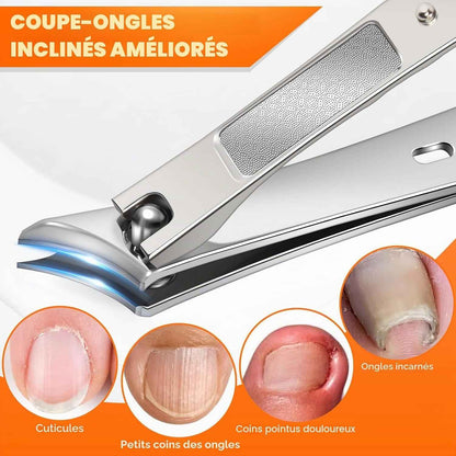 Coupe Ongle Professionnel, Pince Coupe Ongle Pied Pour Ongles Épais Pour Personnes Âgées Avec Large Ouverture, Kit Coupe Ongle Allemand Pour Hommes Ongles Incarnés Avec Lame Incurvée Inclinée