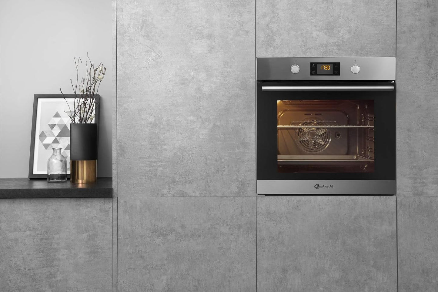 Bauknecht BAR2 KP8V2 in Four Encastrable Avec Système De Nettoyage À Pyrolyse/A/Espace De Cuisson Maxi 71 L / 2 Compartiments De Cuisson/Power Air Chaud/Revêtement Intérieur Facile À Nettoyer