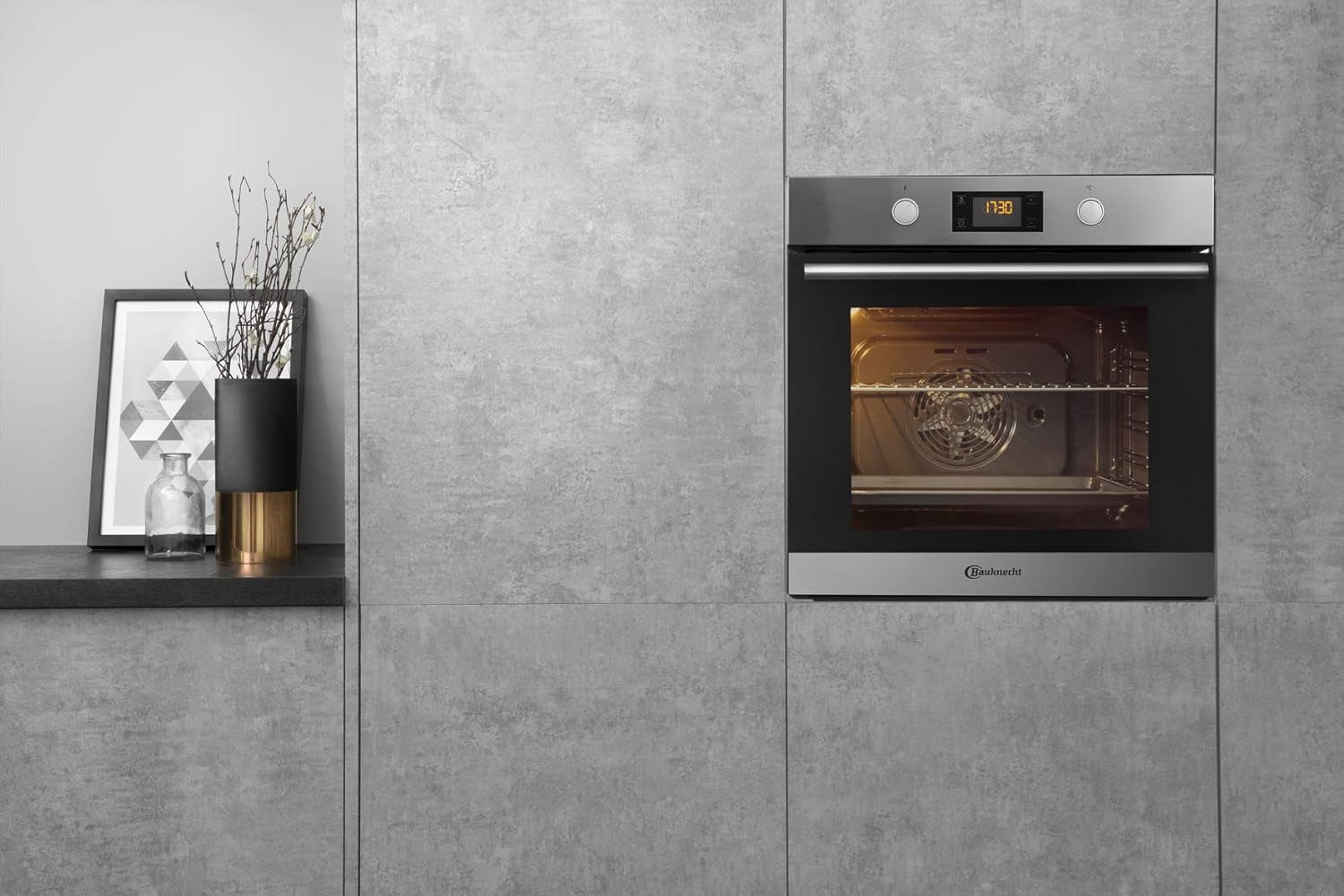 Bauknecht BAR2 KP8V2 in Four Encastrable Avec Système De Nettoyage À Pyrolyse/A/Espace De Cuisson Maxi 71 L / 2 Compartiments De Cuisson/Power Air Chaud/Revêtement Intérieur Facile À Nettoyer