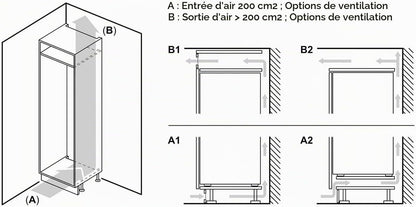 Réfrigérateur Combiné Intégrable À Glissières 267L Blanc - KIV86NSE0
