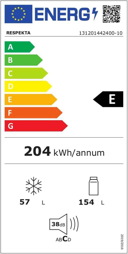 Esko Réfrigérateur-Congélateur Encastrable 144 Cm / 211 L De Capacité Utile Totale/Charnières De Porte Réversibles/Arrêt Automatique De La Partie Réfrigération/Low Frost / KGE144-10