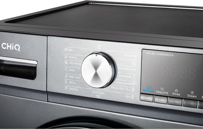 Lave-Linge CFL80-14586IM3XA, Chargement Frontal 8 Kg,Space Pro,Moteur Inverter Stable, 1400 Tr/Min, Programme Intelligent À IA, Fonction Vapeur, Lavage Rapide 15 Minutes, 15 Cycles Lavage, Gris