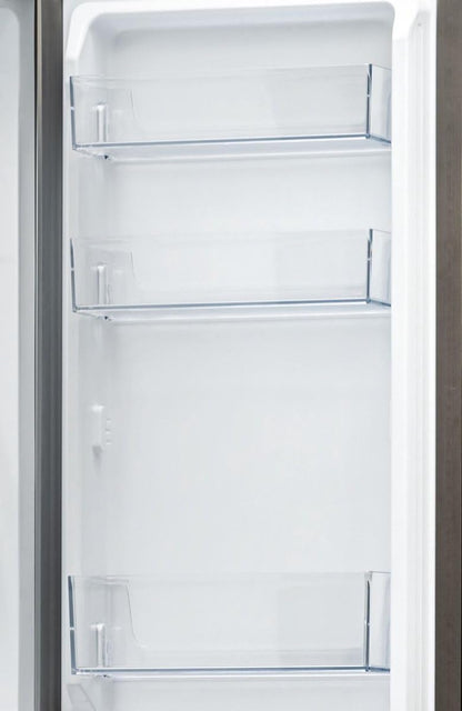 Cube 90 Serie 5 HTF-540DP7 Frigo Américain Autoportante 528 L F Platine, Acier Inoxydable