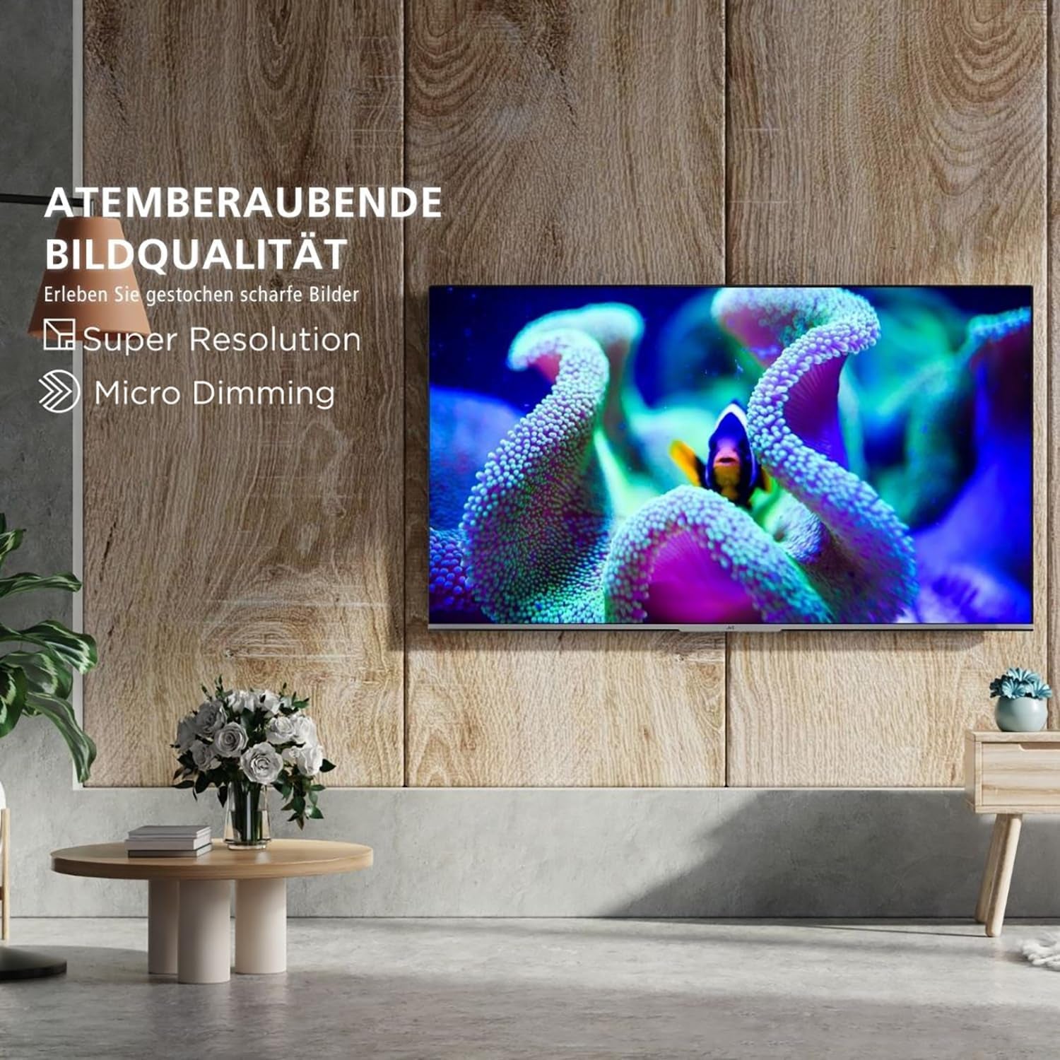 QLED VIDAA LT-40VQF555D Téléviseur Full HD, HDR Avec Triple Tuner Intégré, 40 ", LED Noir
