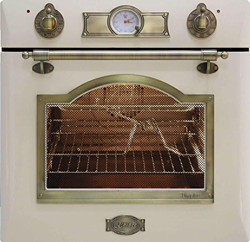 EH 6355 Elfem Four Encastré Électrique 67L + KCT 7795 Elfem Plaque De Cuisson À Induction 77 Cm - Ivory/Luxe/Rétro/8 Fonctions/Autosuffisant