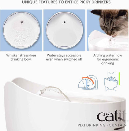 Pixi Fontaine À Eau Pour Chat 2,5 L Rose
