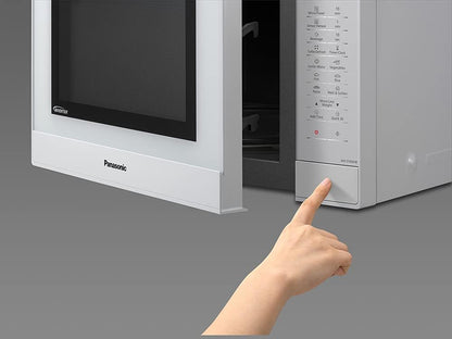 NN-ST45KWEPG Four À Micro-Ondes À Inverter Avec Plateau Tournant, 32 Litres, Acier Inoxydable, 1000 W, 21 Programmes Automatiques, 7 Niveaux De Puissance, Écran LCD, Menu Junior, Blanc
