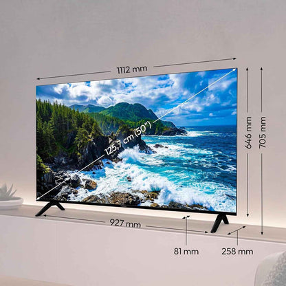 125.7 Cm 50" Téléviseur Ultra HD Smart TV HDR10 Vida Store Prime Video Disney+ DAZN Hbbtv PVR Bluetooth HD+, MD850201