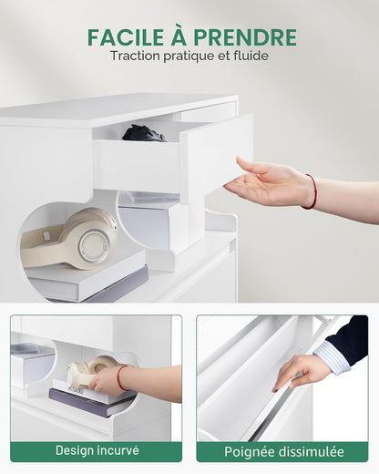 Meuble À Chaussures, 16 Paires, 2 Abattants (80L Cm), Blanc | Armoire À Chaussures, Séparateur Réglable, Grande Capacité, Pour Entrée, Couloir, Chambre, SR45303X