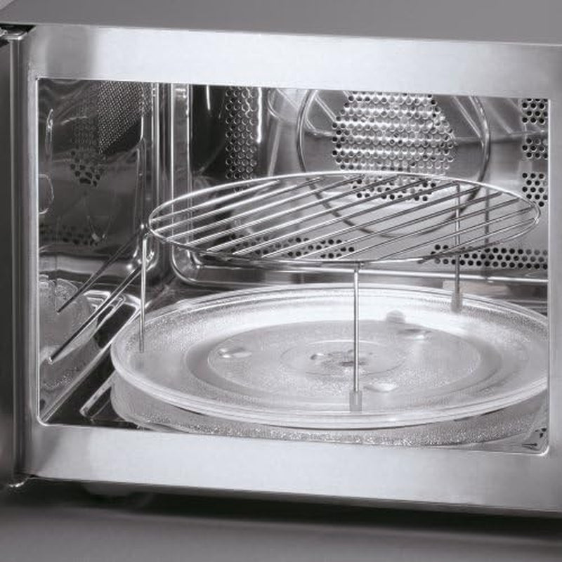 Four À Micro-Ondes 30 L, 2 500 W, Avec Fonction Gril Et Chaleur Tournante, Avec 5 Niveaux De Puissance, 10 Programmes Automatiques, Inox/Noir, MW 7775