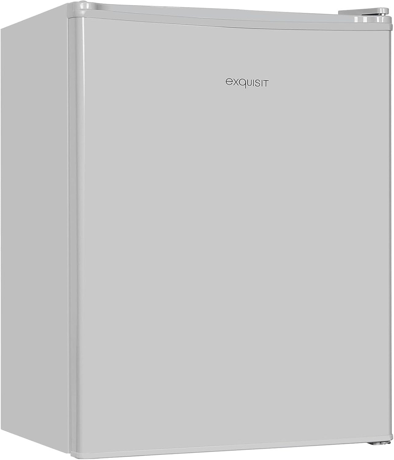 Exquisit KB60-V-090E Mini Standkühlschrank, 45 Cm Breit, 52L, LED Beleuchtung, Temperaturregelung, Grau