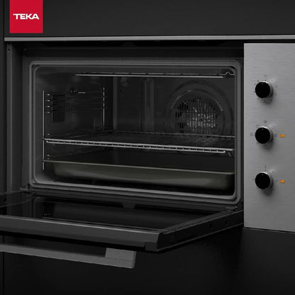 Teka HSF 900 Four Multifonction De 90 Cm, Système De Nettoyage Hydroclean ECO, 7 Fonctions De Cuisson, 5 Hauteurs De Cuisson, Porte 2 Verres, Couleur Acier Inoxydable