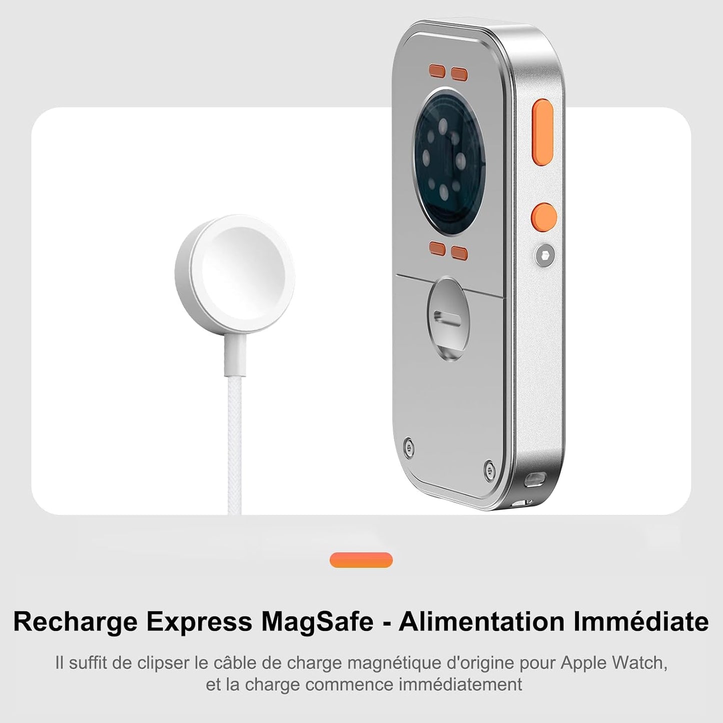 Coque De Protection En Alliage D'Aluminium Style Rétro Ipod Pour Apple Watch Series 7/8/9, Avec Molette De Clic, Kit Music Player Compatible Avec Airpods, Pour Iwatch 45 Mm