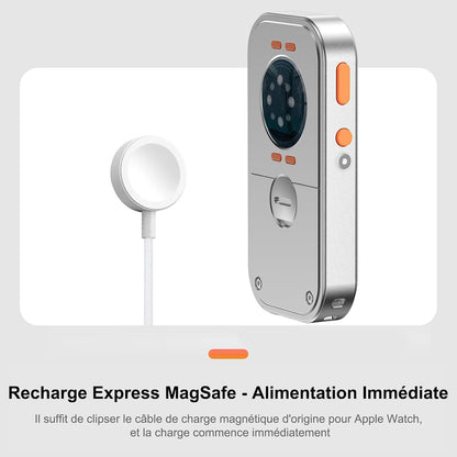Coque De Protection En Alliage D'Aluminium Style Rétro Ipod Pour Apple Watch Series 7/8/9, Avec Molette De Clic, Kit Music Player Compatible Avec Airpods, Pour Iwatch 45 Mm