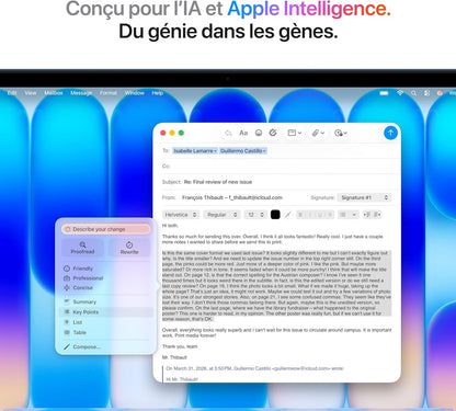 Macbook Neo 13″ 2026 Portable Avec Puce A18 Pro : Conçu Pour L’Ia Et  Intelligence, Écran Liquid Retina, Mémoire Unifiée 8 Go, SSD 256 Go, Caméra Facetime HD 1080P ; Indigo