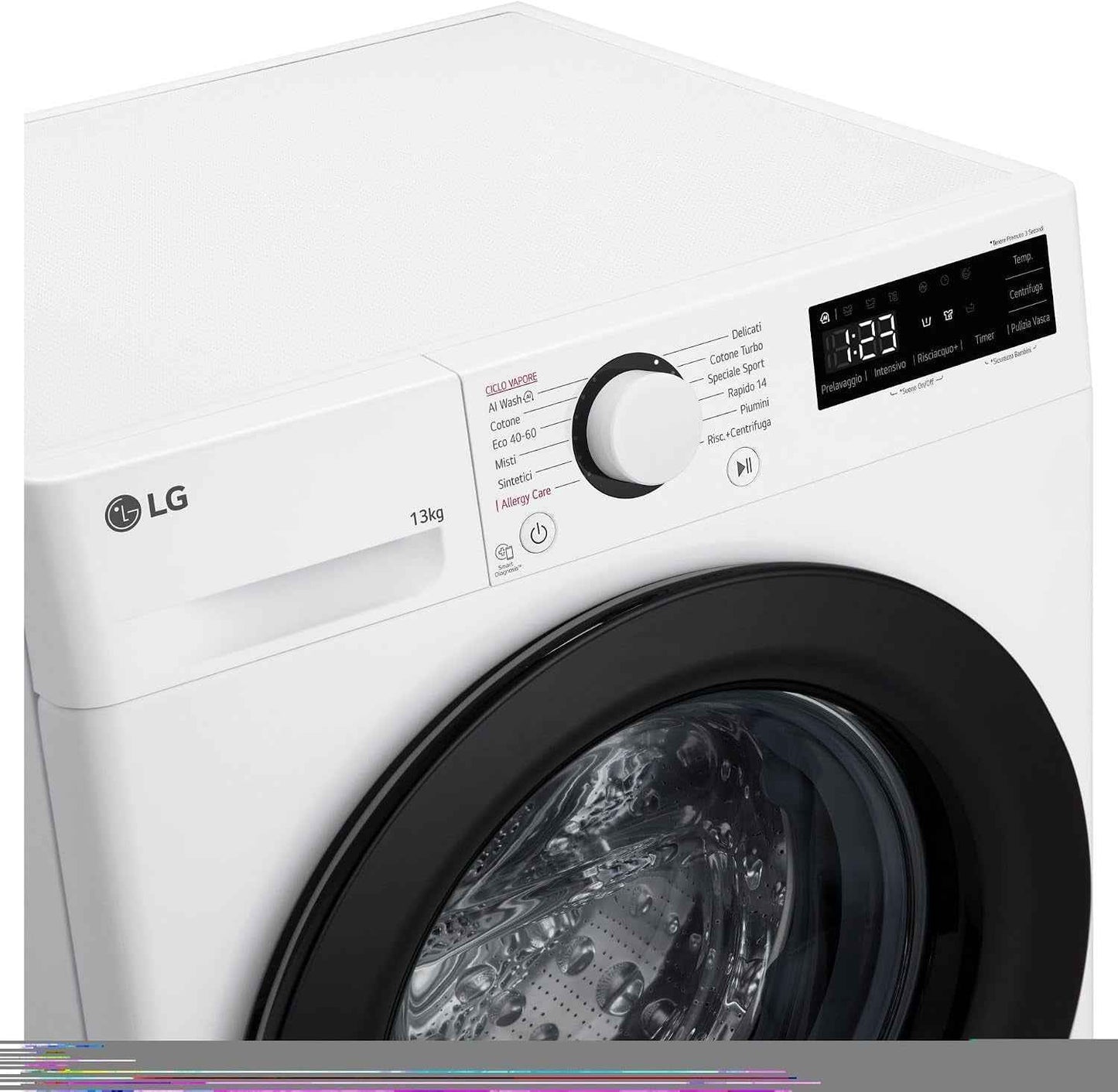 AI DD F4R3013NSWB Machine À Laver Classe a -10%, Charge Avant Série R3, Machine À Laver 13Kg, 1400 Tours, Aiwash, Lavage À La Vapeur, Moteur Direct Drive, Smart Diagnosis, Comptoir, Blanc
