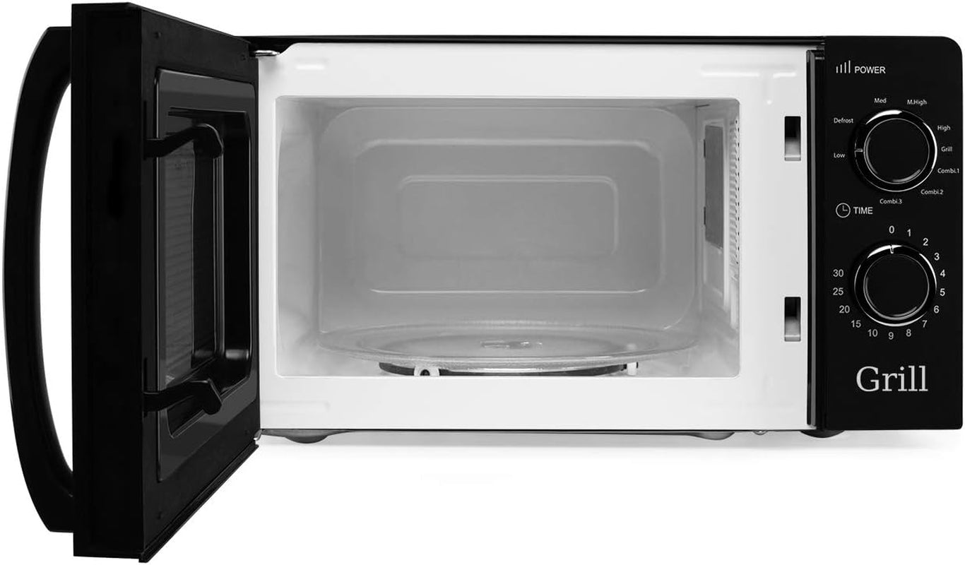 MIG 2131 - Four À Micro-Ondes Avec Grill, 20 L De Capacité, 5 Niveaux De Fonctionnement Et 3 Fonctions Combinées, Minuterie Jusqu’À 30 Min, 700 À 900 W, Noir