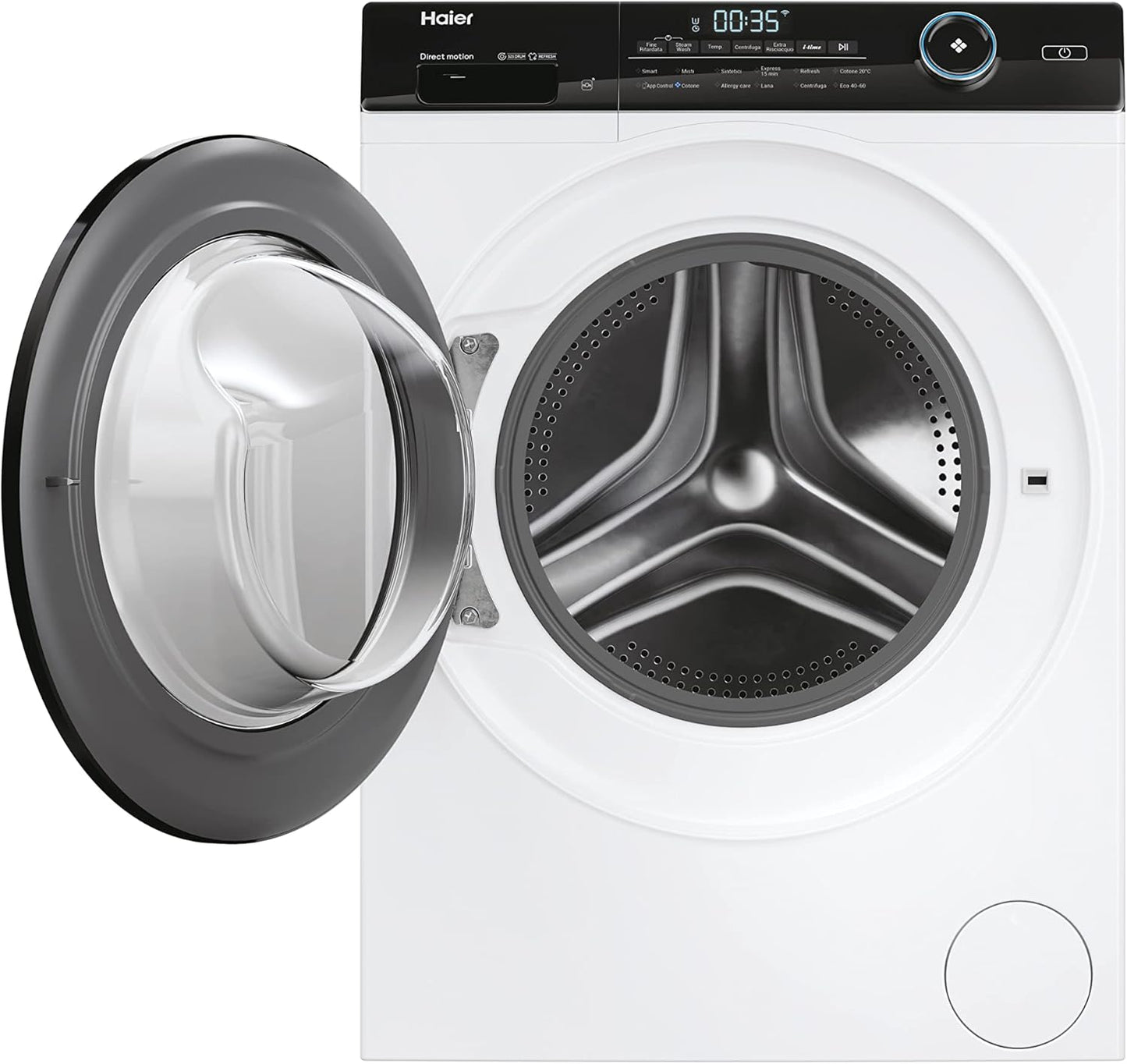 HW90-B14959 Série I-Pro 5, Machine À Laver Wi-Fi, 9 Kg À Charge Avant, 1400 Tours, Technologie Micro Vapeur Refresh, Traitement Antibactérien, Sans Installation, 60 X 50 X 85 Cm, Classe A