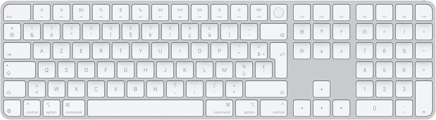 Magic Keyboard Avec Touch ID Et Pavé Numérique Pour Les Mac Avec Puce  - Français - Touches Blanches