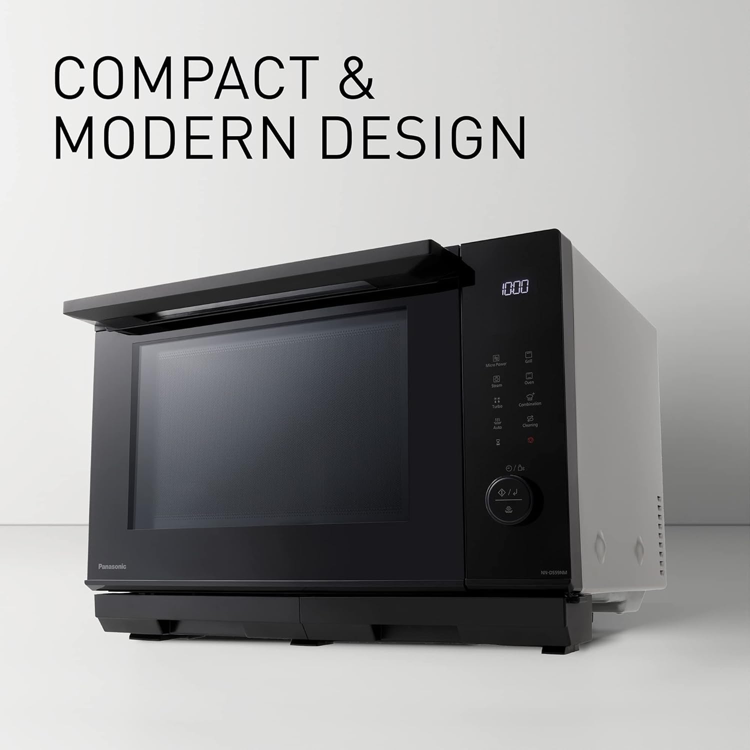 NN-DS59NMETG Four À Micro-Ondes Combiné 4-En-1 Avec Gril, 27 Litres, 1000W, Cuisson À Deux Niveaux, Capteur Genius, 32 Programmes Automatiques, Plateau Gril, Nettoyage Facile, Noir