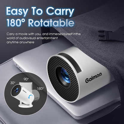 Vidéoprojecteur 2026 Upgraded Supporte 4K 1080P Wifi 6 Bluetooth 5.2 | App Intégrée Rétroprojecteur, Dual Contrôle, Auto Keystone 180° Rotation Compatible Avec HDMI/TV Stick/Usb, Projecteur Video