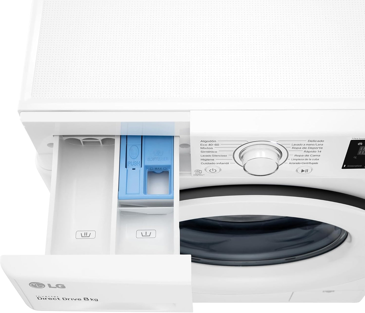 F4WV3008N3W Machine À Laver 8 Kg Charge Frontale 1400 Tr/Min, Intelligence Artificielle Blanc