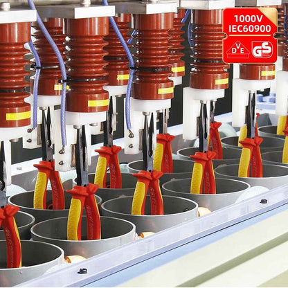 Jeu De 11Pcs VDE Tournevis Et Pinces Outils Électricien Isolé 1000V Avec Testeur De Tension, Coffret Tournevis Tête Plats Et PH Cruciformes, Poignée En Caoutchouc Antidérapante | Avec Testeur De Tension, Tournevis À Fente Et Phillips Ainsi Que Pinces VDE