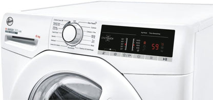 H3W 48TE-11 H-WASH 300 LITE Machine À Laver 8 Kg, 1400 Tr/Min, Connectivité NFC, Chargement Frontal, Autonome, 85-52-60 Cm, Blanc, Classe D
