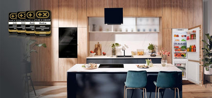 Amica ABE 9431 SM Four Encastrable Avec Chaleur Tournante/Noir Mat/Minuterie/Espace De Cuisson Xxl/Nettoyage À La Vapeur D'Eau