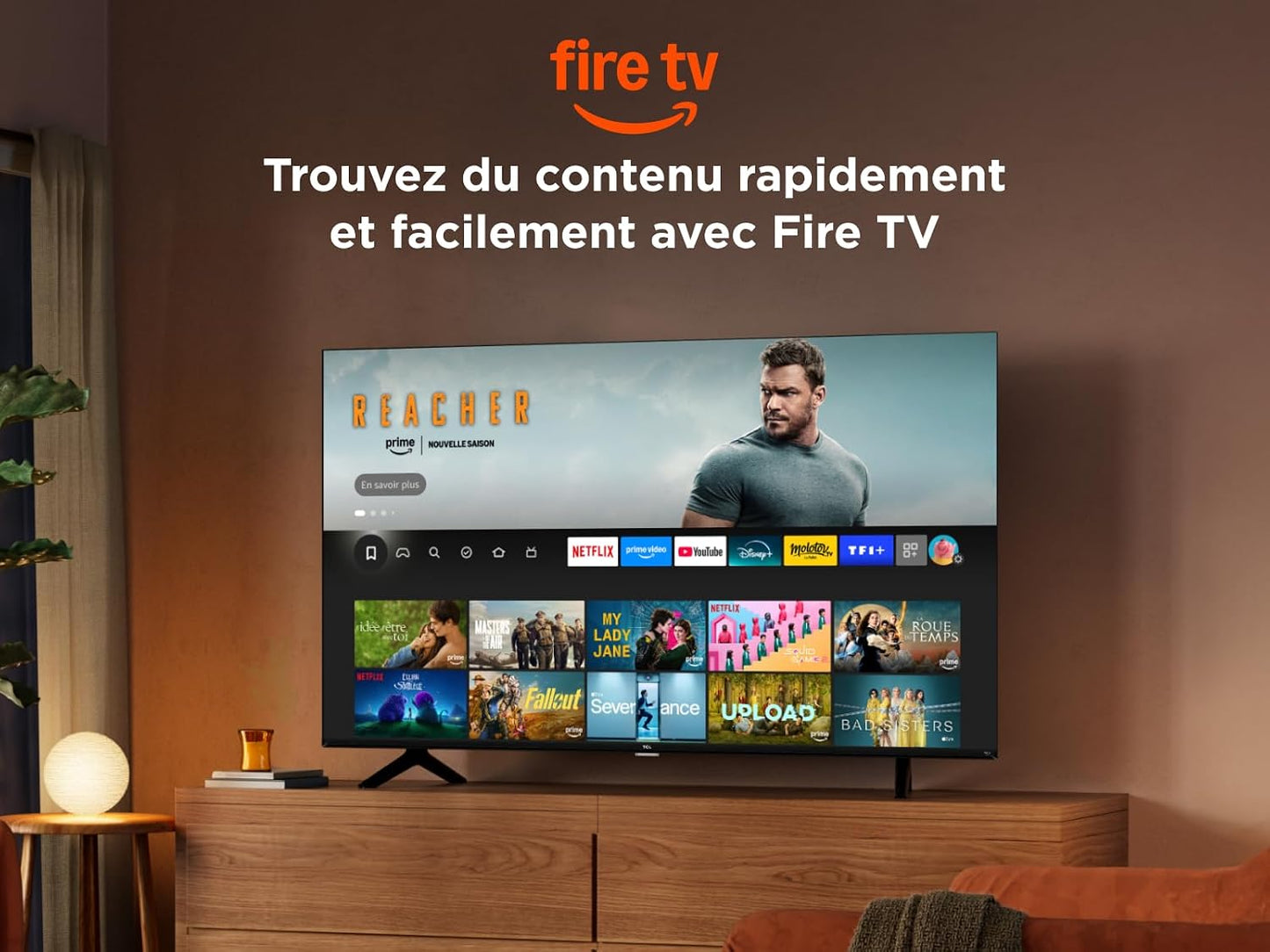 TCL 43SF560 43 Pouces Full HD Smart QLED Direct LED SF560 Avec Fire TV Et Télécommande Vocale Alexa