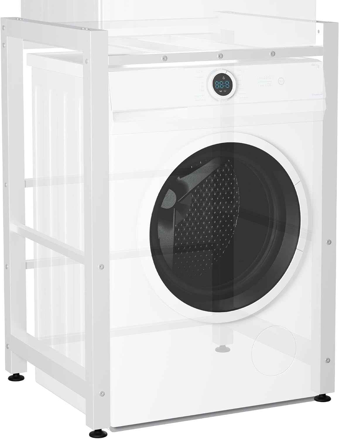 Etagère Pour Machine À Laver Medina I Pour Jusqu'À 2 Appareils Ménagers I Structure En Acier, Couleur:Blanc