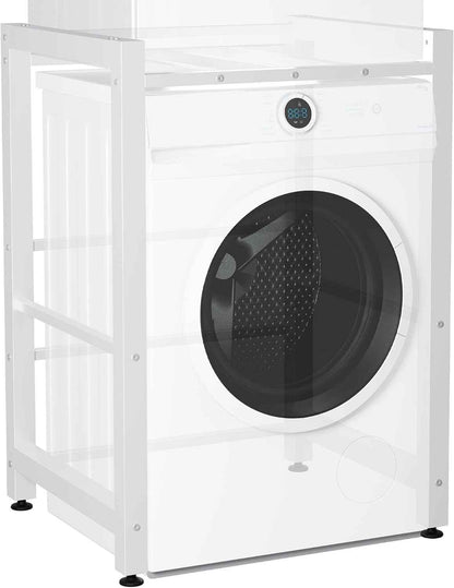 Etagère Pour Machine À Laver Medina I Pour Jusqu'À 2 Appareils Ménagers I Structure En Acier, Couleur:Blanc