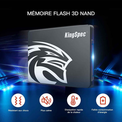 512Go 2.5" SATA SSD, 3D NAND Flash Disque Dur SSD Interne, Vitesse De Lecture Jusqu'À 550 Mo/Sec - Pour Ordinateur De Bureau/Portable/Tout-En-Un