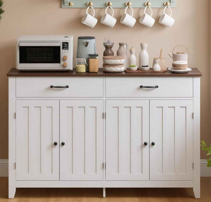 Buffet, Armoire Moderne Minimaliste À Grande Capacité, Armoire Multifonctionnelle De Cuisine Pour La Vaisselle, Adapté Pour Cuisine & Salon,120×40×89Cm,Retro