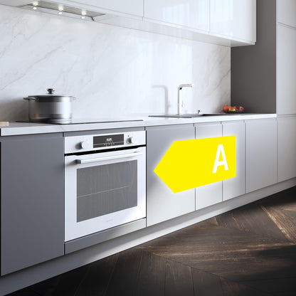 Four Intégrable 60 Cm Bolero Hexa M226000 Verre Blanc A. 2800 W, 72 L, 7 Fonctions, Mode Grill, Fan Assisted Grill, Mode Convection, Defrost, Steam Base X2, Steam Easyclean, Steam Assist