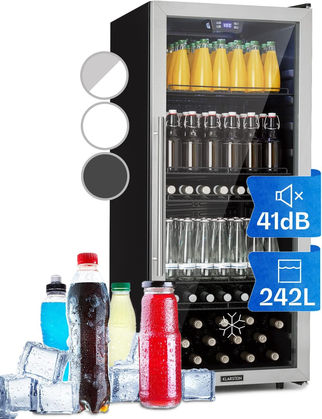 Mini Frigo De Chambre Et Bureau Pour Boisson, Petit Frigo Silencieux, Refrigerateur Mini Bar 242L, Petit Réfrigérateur Camping, Étagères Réglables Pour Le Vin, Cannette, Beer Fridge