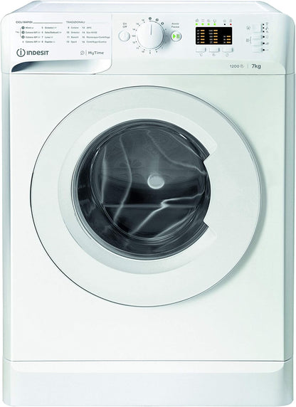 Indesit MTWA 71252 W IT Machine À Laver À Chargement Frontal, 9 Kg, A+++-10%, 1200 Tours/Min