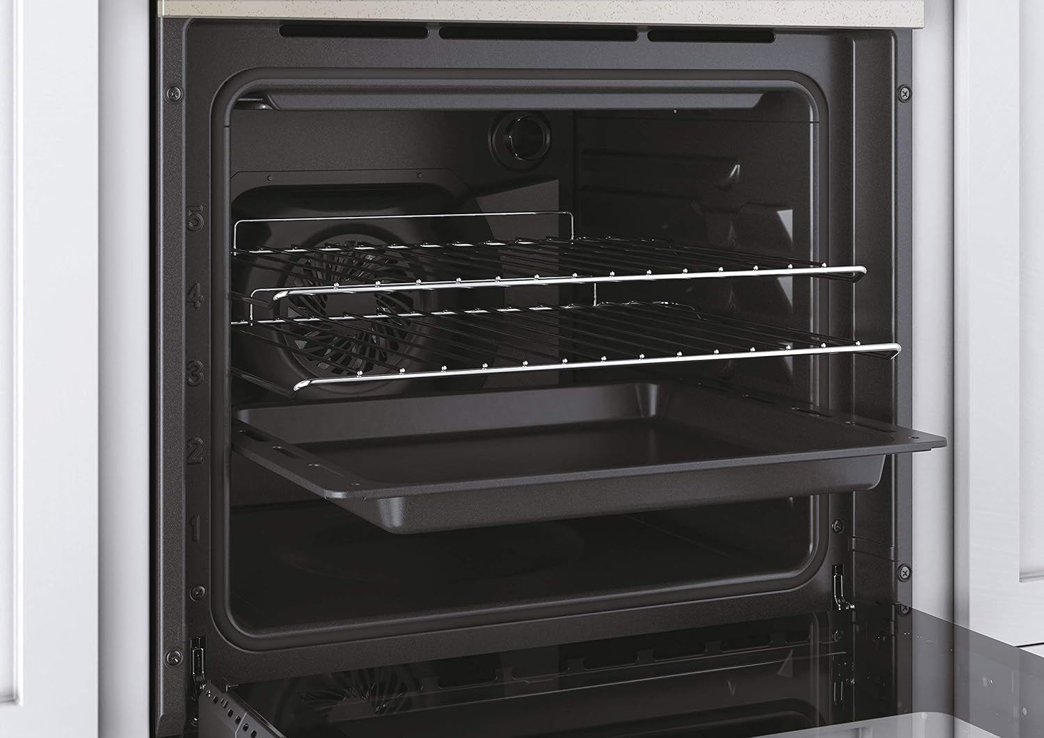 FCC603NAV Four Électrique À Encastrer, Ventilé, Capacité 65 Litres, Multifonction Et Fonction Pizza, 8 Programmes, 56,8 X 59,5 X 59,5 Cm, Style Rustique, Avoine, Classe A+