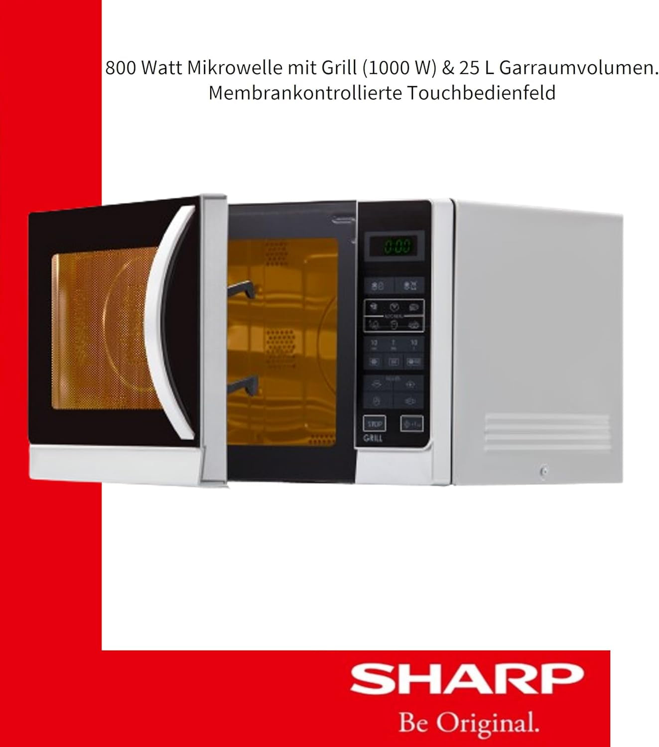 Home Appliances R-742WW Micro-Onde Comptoir Micro-Ondes Grill 25 L 900 W Noir, Blanc