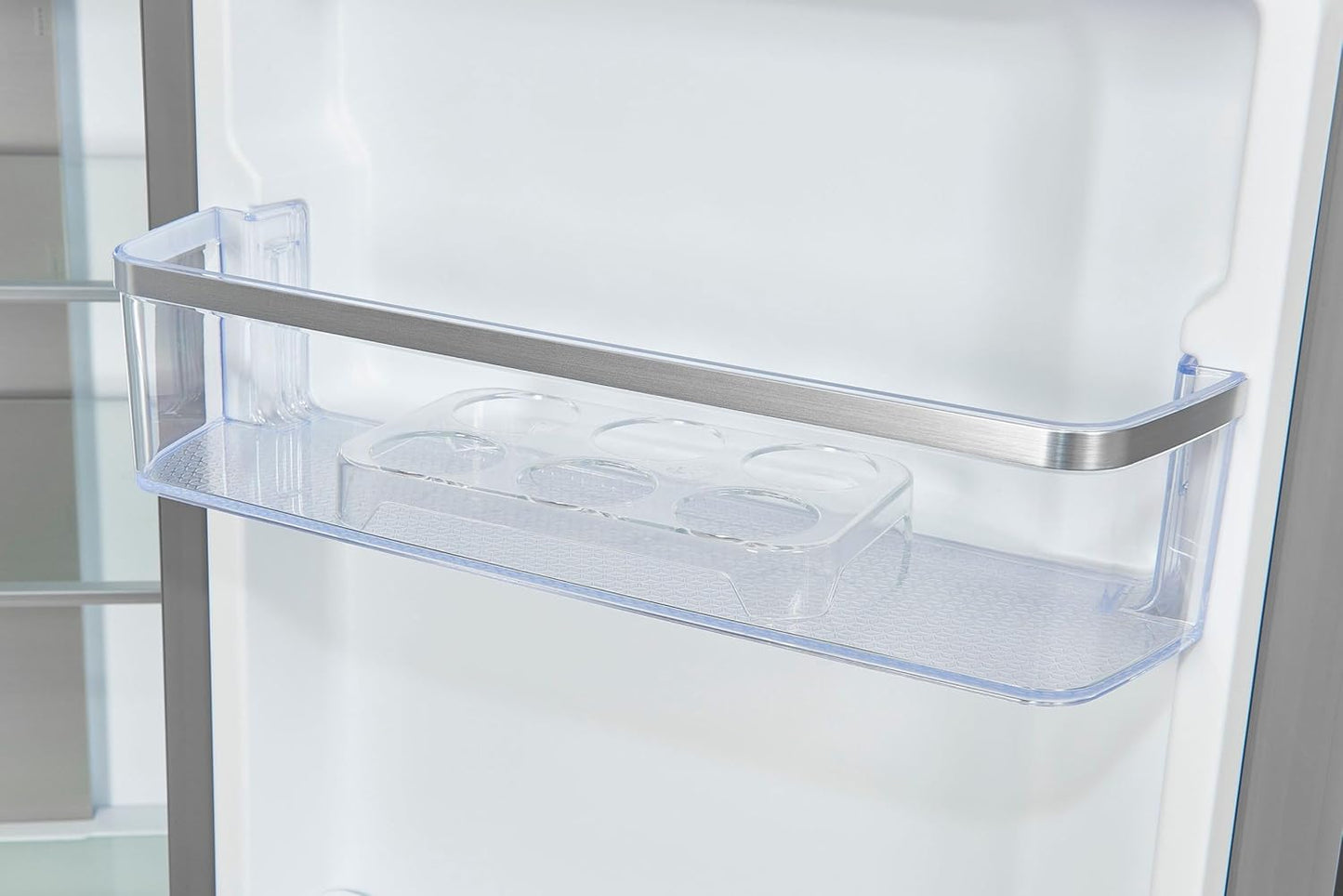Exquisit MD430-100-WS-200E Stand Kühl-Gefrierkombination, 84Cm Breit, 432 L, Nofrost, Wasserspender, Inoxlook-Az
