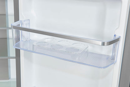 Exquisit MD430-100-WS-200E Stand Kühl-Gefrierkombination, 84Cm Breit, 432 L, Nofrost, Wasserspender, Inoxlook-Az