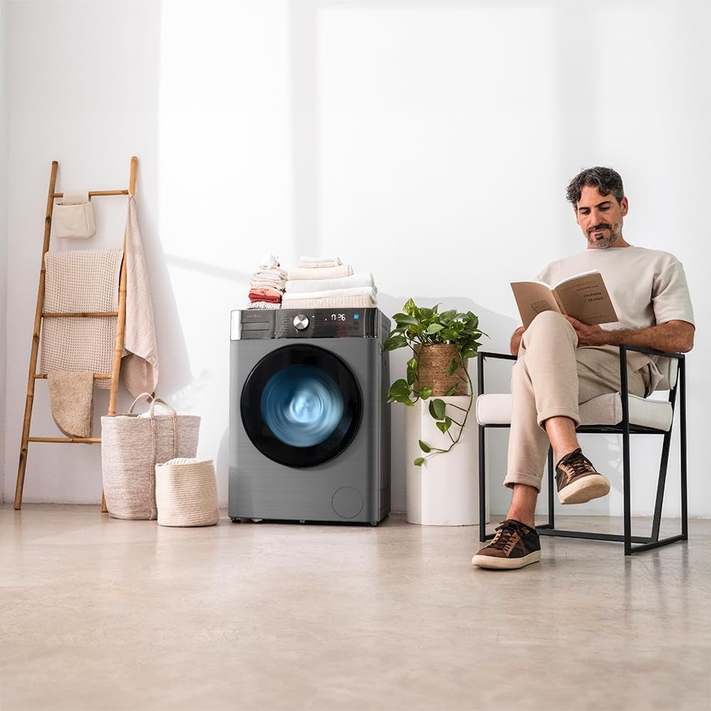 Lave-Linge 10 Kg À Chargement Frontal Bolero Dresscode 10800 Inverter Steel a 1400 Tr/Min, 16 Prog, Classe A, Moteur Inverter Plus, Vapeur Steammax, Lavage Intelligent Et Détecteur De Charge