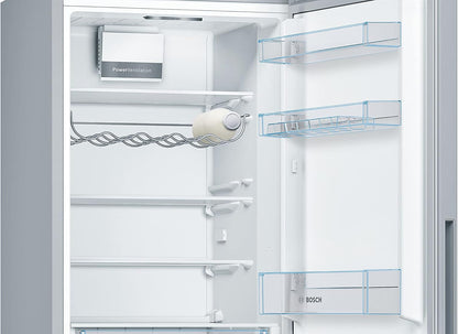 KGV36VLEAS, Série 4, Réfrigérateur Congélateur, Pose Libre, 186 X 60 Cm, 214 L / 94 L, Inox