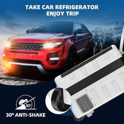 Glacière Électrique, Mini Congélateur, Glacière À Compression, Mini Frigo Portable, Glacière Pour Auto, 40 L, Avec Roulettes Et Port USB, 12/24 V Et 100-240 V, Kue014Wsz